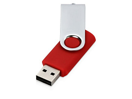 USB-флешка с российской символикой, белая (УФ-печать) (Красный; Комбинированный)