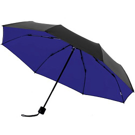 Зонт складной с защитой от УФ-лучей Sunbrella (Синий;чёрный)