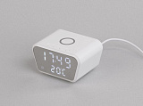 Настольные часы "Smart Clock" с беспроводным (10W) зарядным устройством, будильником и термометром, 