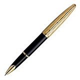 Ручка-роллер Waterman Carene De Luxe, цвет: Black/Silver, стержень: Fblk (41200) в коробке