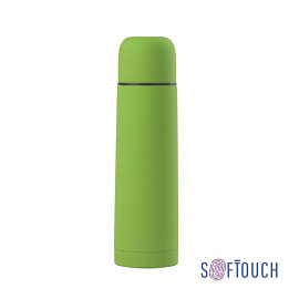 Термос "Крит" с покрытием SOFT TOUCH, 0,5 л, чёрный (Зелёное-яблоко)