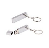 Флеш-карта USB 16GB "Брусок", цвет серебряный
