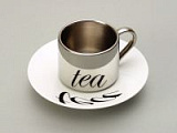 Кружка анаморфированная с блюдцем tea