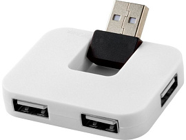 USB Hub Gaia на 4 порта, розовый (белый)