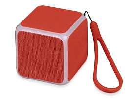 Портативная колонка "Cube" с подсветкой (Красный)
