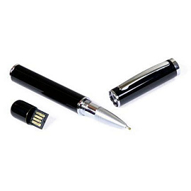 USB-Flash накопитель (флешка) - металлическая ручка, модель 370, объем памяти 32 Gb (Чёрный)