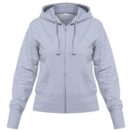 Толстовка женская Hooded Full Zip (серый)