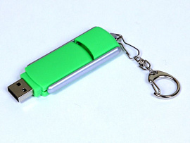 Флешка промо прямоугольной формы. 4 Гб. Оранжевый, USB2.0 (Зёлёный)