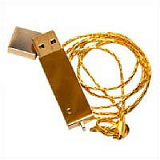 USB-Flash накопитель (флешка) в виде металлического слитка на цепочке, модель 201, объем памяти 16 G