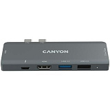 DS-05B. Хаб для MacBook 7-в-1: USB-C Power Delivery 100 Вт 100W