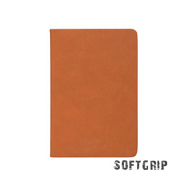 Ежедневник недатированный "Флоренция"с покрытием SOFT GRIP, формат А5, цвет чёрный (Оранжевый)