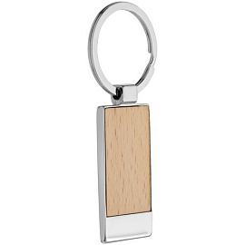 Брелок Wood Rectangle (Бежевый;)