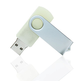 Флешка PVC001/SV (светлый) с чипом 4 гб. USB 2.0 (белый)