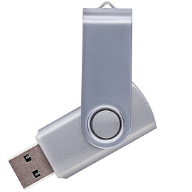 Флешка TWIST, 16 ГБ, USB 2.0 (Серебряный)