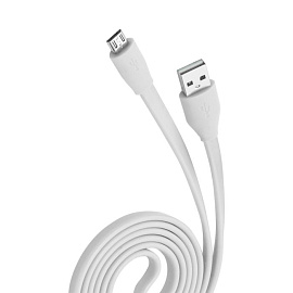 Кабель USB 2.0 - microUSB, 2.1A (Белый)