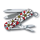Нож-брелок VICTORINOX Classic "Edelweiss", 58 мм, 7 функций, разноцветный