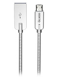 Кабель, USB 2.0 - microUSB,  2.1A, серебристый, OLMIO