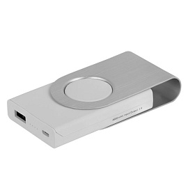 Внешний аккумулятор "slimBank" 4000 mAh (Белый; Серебряный)