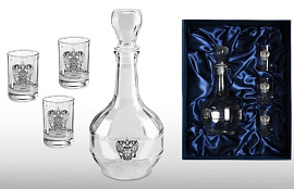 Подарочный набор для водки «ПАРТИЙНЫЙ» (прозрачный)