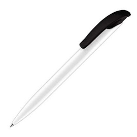 Ручка шариковая Senator, модель Challenger Polished Basic (2957) (Чёрный; Белый)