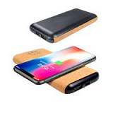Внешний аккумулятор Suntory с беспроводной зарядкой, 10000 mAh, чёрный