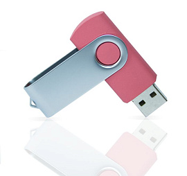 Флешка PVC001 (металлик) с чипом 4 гб. USB 2.0 (розовый)