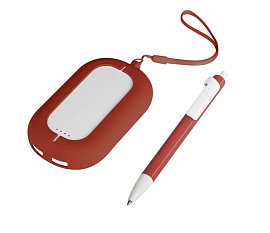 Набор SEASHELL-2: ручка и зарядное устройство 6000 mAh (Красный; Белый)