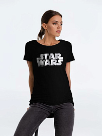 Футболка женская Star Wars Silver (Чёрный)