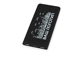 Портативное зарядное устройство с подсветкой логотипа "Faros", с покрытием SOFT TOUCH, 4000 mAh (Чёрный)