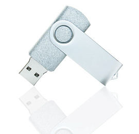 Флешка PVC001 (металлик) с чипом 4 гб. USB 2.0 (серебряный)