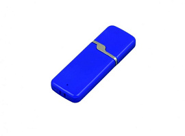 Флешка промо прямоугольной формы c оригинальным колпачком, модель 004, 32 Gb, USB 3.0 (Синий)