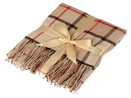 Плед акриловый "Tartan", 110х170 см (Бежевый)