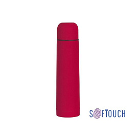Термос "Родос", покрытие soft touch, 1 л. (Красный)