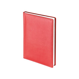 Ежедневник датированный VELVET (АР), формат A5, белая бумага, цвет черный (Красный)