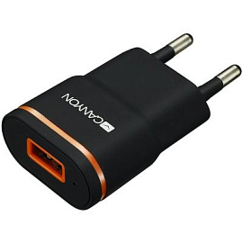 H-01. Универсальный сетевой адаптер с одним USB-портом, 1A (чёрный)