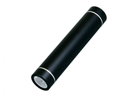 Универсальное зарядное устройство power bank под нанесение логотипа с фонариком (Чёрный)