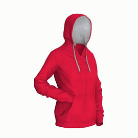 Толстовка женская 17W Style Woman (Красный; Серый)