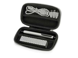 Набор "Бэтони", аккумулятор 2200 mAh, провод USB, шариковая ручка, цвета чёрный/белый/серебристый (Чёрный; Белый; Серебряный)