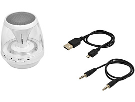 Портативная колонка Rave Light Up с функцией Bluetooth® (белый; прозрачный)