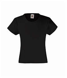 Детская футболка FOTL Girls Valueweight (чёрный)