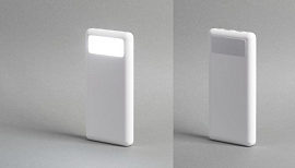 Зарядное устройство "Lumos" 10000 mAh с фонариком (белый)