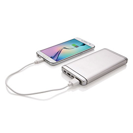 Мощное зарядное устройство Type C, 10 000 mAh, цвет серебяный (Серебряный)