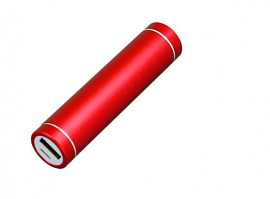 Универсальное зарядное устройство power bank круглой формы. черный 2600 Mah (Красный)