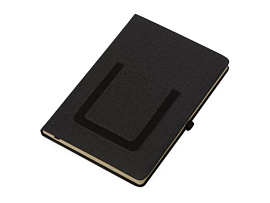 Блокнот А5 «Pocket» с карманом для телефона (Чёрный)