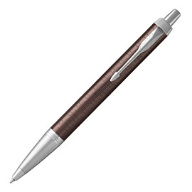 Ручка шариковая Parker IM Premium Dark Espresso Chiselled CT (Коричневый; Серебряный)