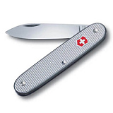 Нож перочинный VICTORINOX Pioneer, 93 мм, 1 функция, алюминиевая рифленая рукоять, серебристый