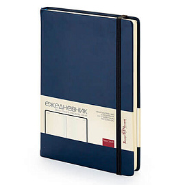 Ежедневник недатированный MEGAPOLIS VELVET (АР), формат A5 (Синий-navy)