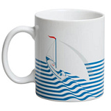 Кружка Sea, цвет белый с голубым