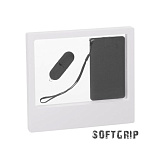 Подарочный набор: зарядное устройство (4000 mAh) и флешка 16 Gb, с покрытием SOFT GRIP