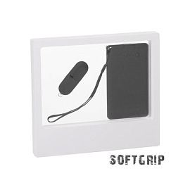 Подарочный набор: зарядное устройство (4000 mAh) и флешка 16 Gb, с покрытием SOFT GRIP (Чёрный; Белый)